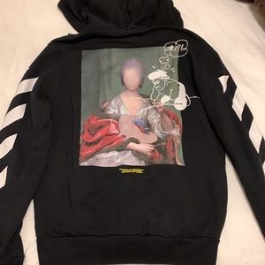 Off white Zip Up hoodie